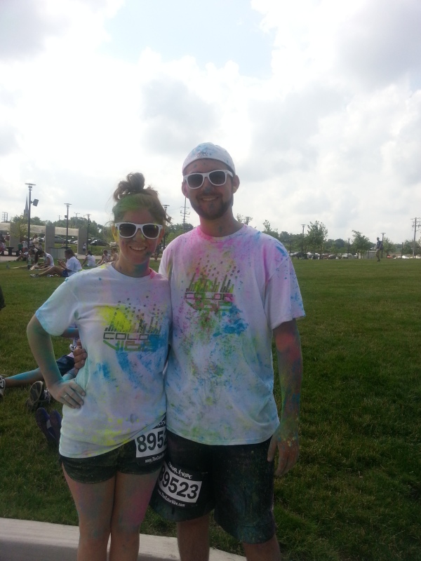 Color Vibe 5k! My boyfriend Miguel's first 5k he ran with me. July 2013